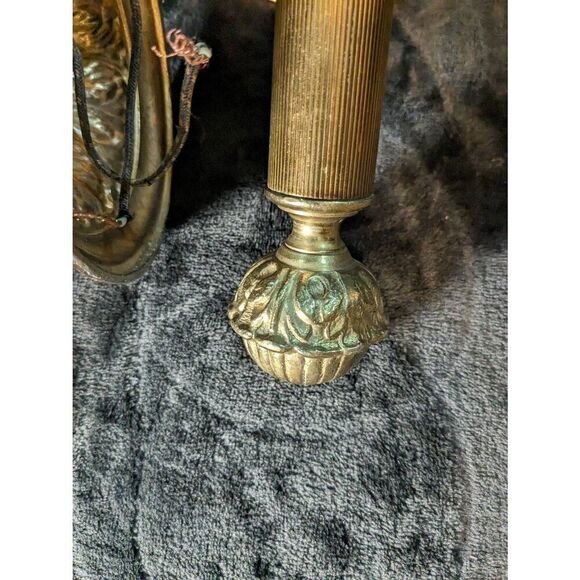 Vintage brass torch light sconces. 18x8 - Picture 10 of 16